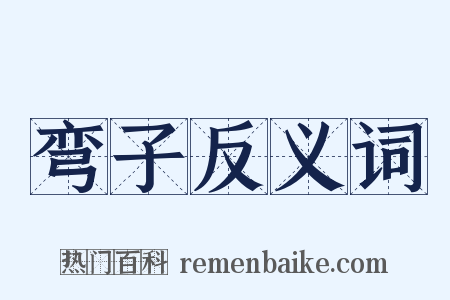 弯子反义词是什么意思的图片